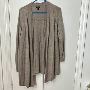 Torrid size 1 beige cardigan with design